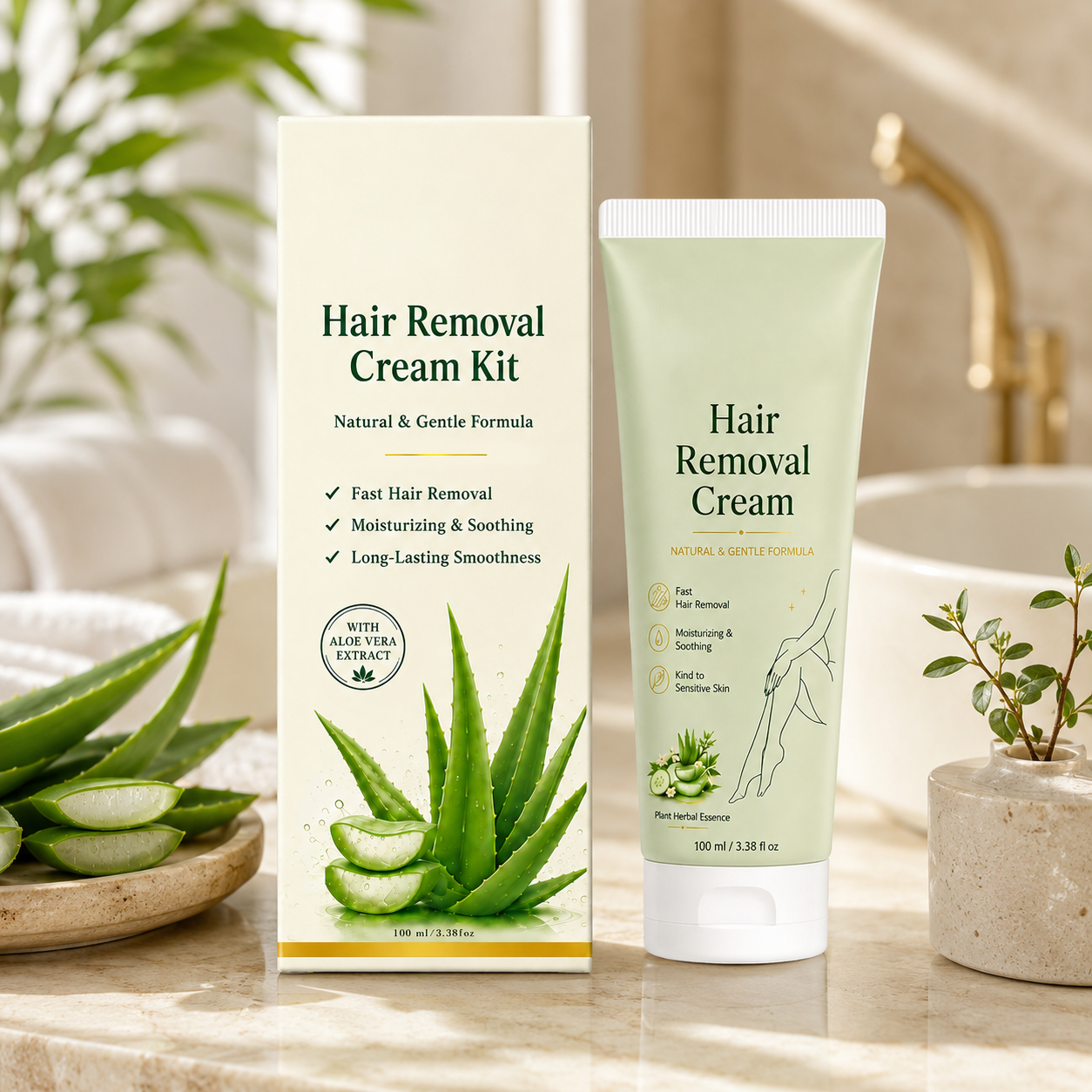 Calvrea™ Natural Gentle Hair Removal Cream | For Women & Men, Sensitive Skin