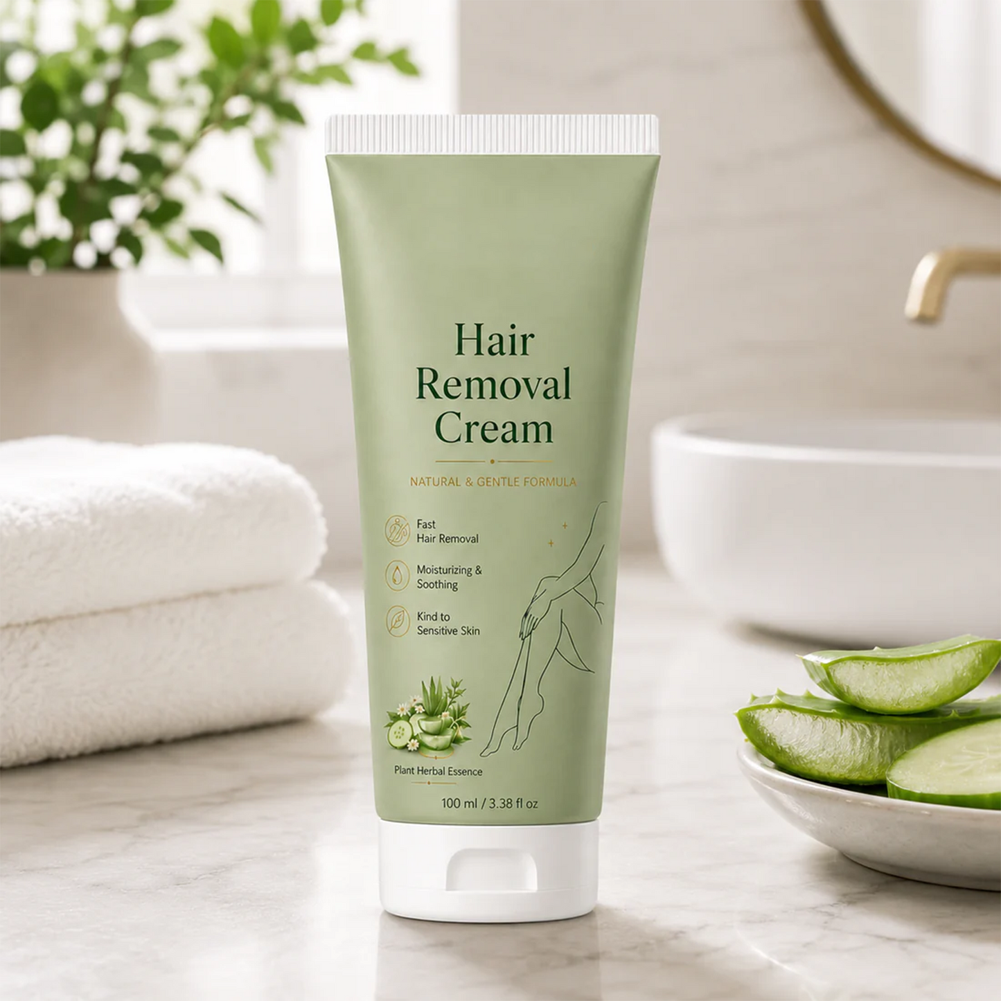 Calvrea™ Natural Gentle Hair Removal Cream | For Women & Men, Sensitive Skin