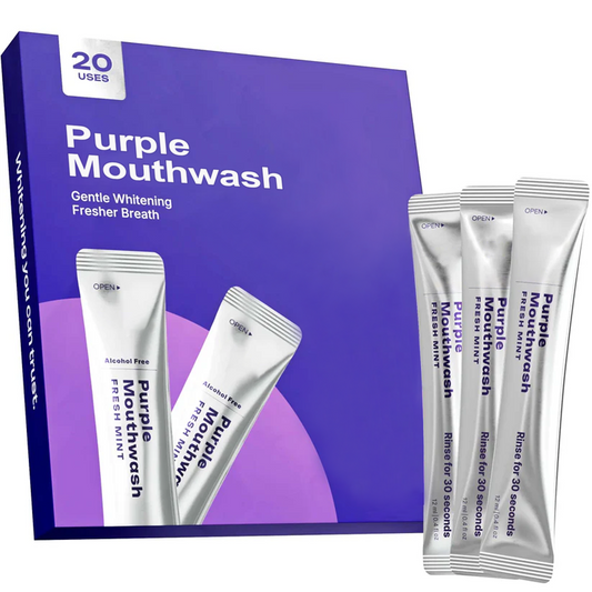 Purple Mouthwash Purple colour correction that neutralises yellow tones in 30 seconds. 20 single-use sachets.