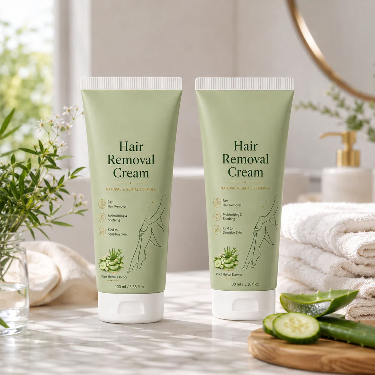 Calvrea™ Natural Gentle Hair Removal Cream | For Women & Men, Sensitive Skin