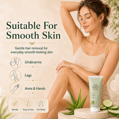 Calvrea™ Natural Gentle Hair Removal Cream | For Women & Men, Sensitive Skin