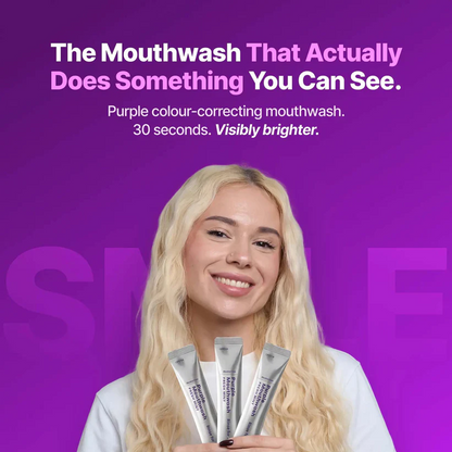 Purple Mouthwash Purple colour correction that neutralises yellow tones in 30 seconds. 20 single-use sachets.